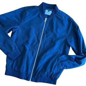 Topman Navy Nylon Lightweight Bomber